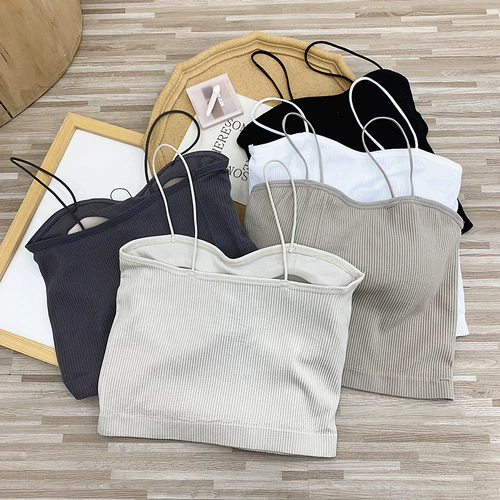 Эластичный летний топ без лямок, трикотажная короткая майка топ, красивая спина