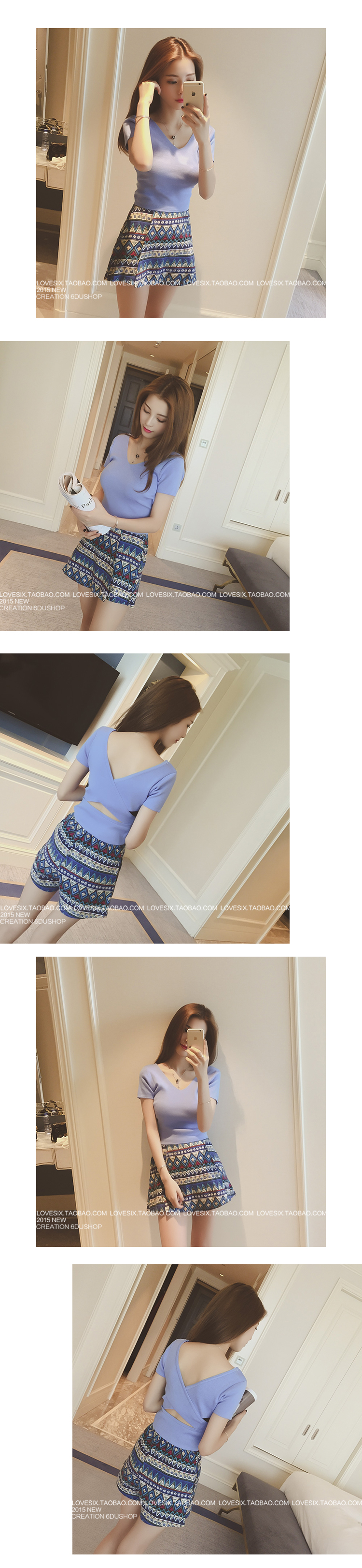 Mùa hè của Phụ Nữ Hàn Quốc Cao Eo Ngắn Lại Chéo Ngắn Tay Áo Knit Đáy Áo Sơ Mi Hàn Quốc Slim Mỏng T-Shirt Phụ Nữ áo len thổ cẩm