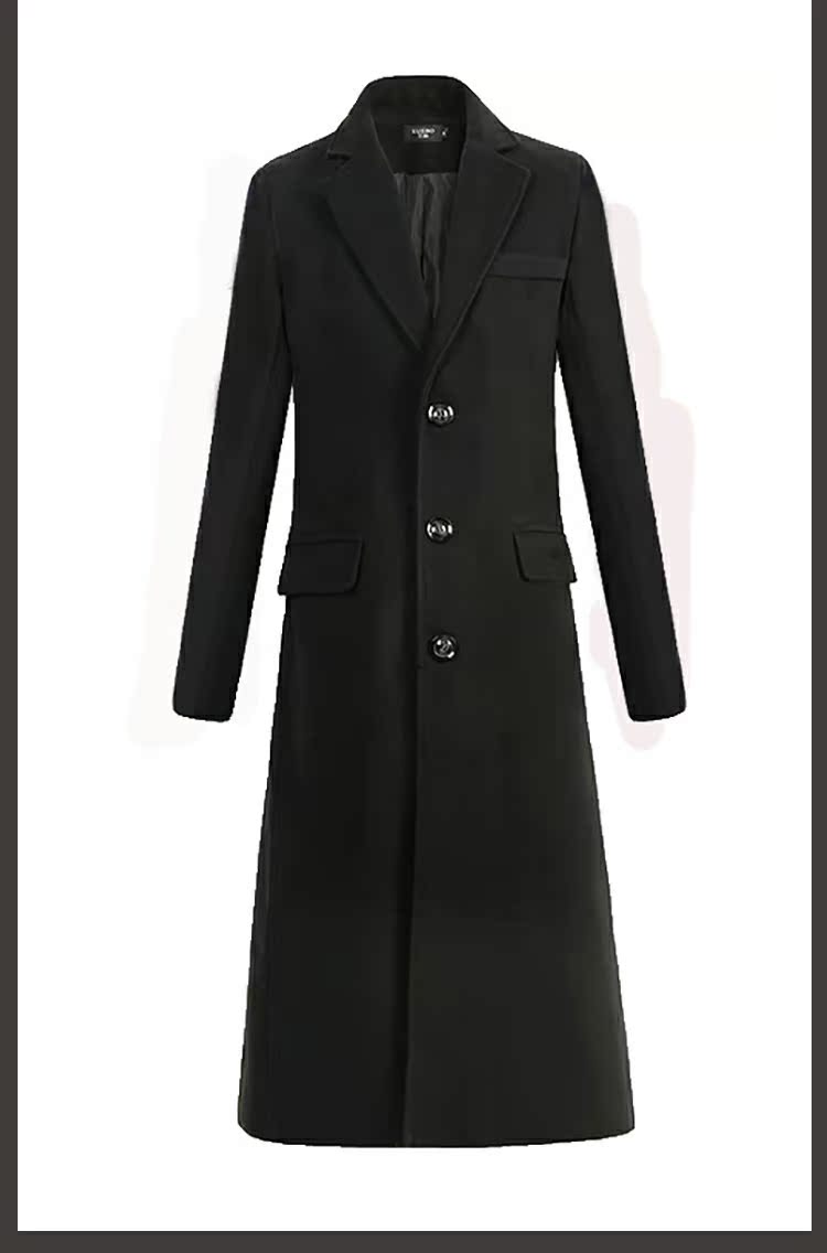Mùa thu đông mới thanh niên dài siêu dài trench coat nam phiên bản Hàn Quốc của chiếc áo len dài cổ áo tự tu áo gió dù