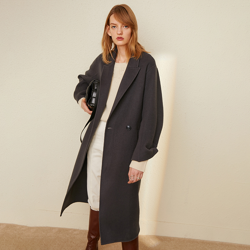 (50% off Sale)Three-dimensional silhouette sleeve wool coat