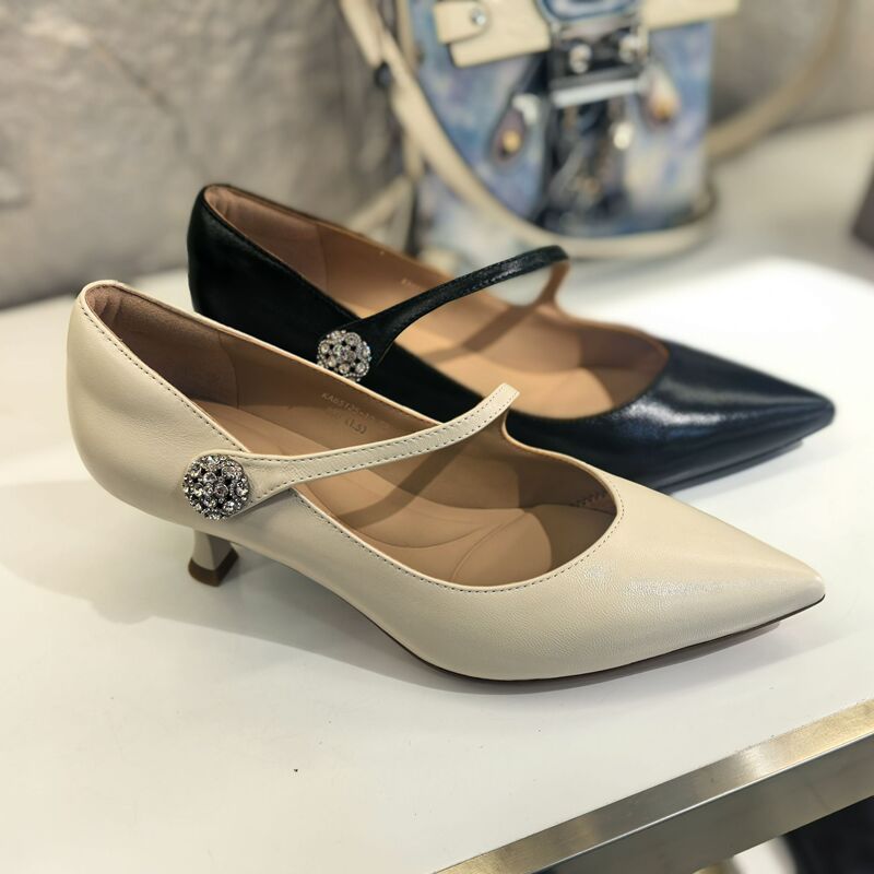 Kisscat Kissing Cat Stiletto Mary Jane 25 Spring New High Heels Pointed Toe Single Shoes for Women Ka65125-10