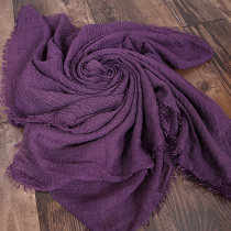 Oqi Ling 100 Hitch Warm Pure Colors Spring Autumn Season Sunscreen Art and Art Wind Winter Retro 100 Lap Cotton Numb Soda scarlet woman