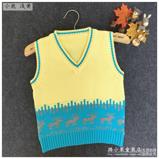 Mùa xuân và mùa thu bé bông đan vest trẻ sơ sinh len trẻ em trai và bé gái sợi bông vest áo gile vest bé trai