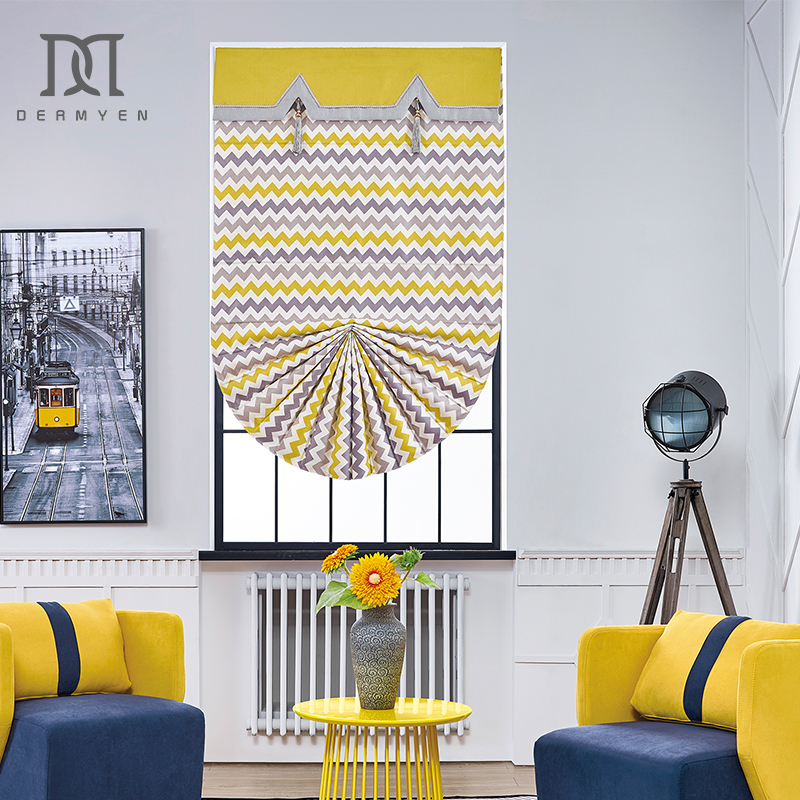 Modern minimalist sector Roman blinds Nordic wind Living room Bedroom Shade Floating Windows Roller Shutters Lift Curtains Custom Finished Products