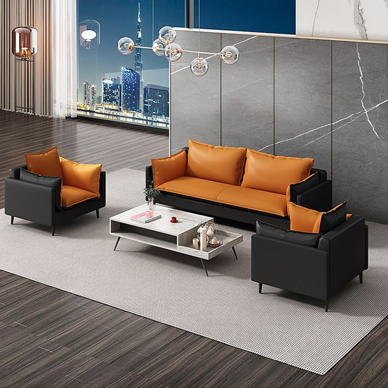 Qinlang office sofa coffee table combination meeting room three-person creative leisure negotiation room simple business reception