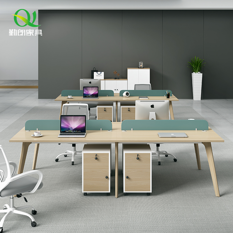 Staff Desk Brief Modern Multipersonnel Station Office Nordic Wind Furniture Desk Chair Combinations