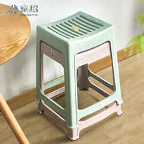 Creative curved stool Household storage stool Plastic stool Portable childrens stool thickened plastic stool non-slip stool high stool