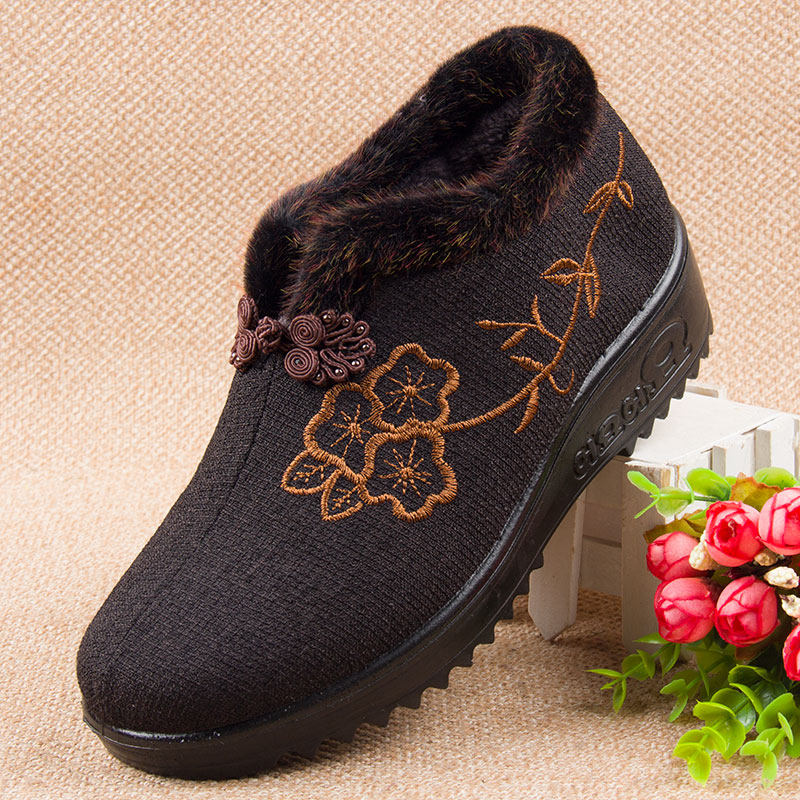 Granny shoes women's Beijing old cloth shoes store flagship store elderly non-slip winter shoes ladies cotton shoes