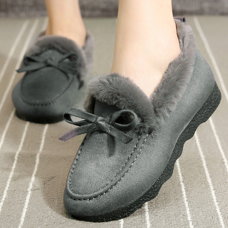 Middle-aged ladies beanie shoes plus velvet women's indoor old Beijing cotton shoes women's autumn and winter cotton shoes with freight insurance