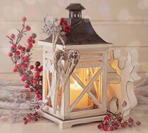  American Wooden Iron Art Glass Lantern Wind Light Candle Terrace Wood Mediterranean Style Home Pendulum soft clothing
