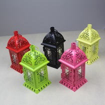 Eurostyle Iron Art Creativity Hollowed-out Glass Wind Lanterns Wax Candleholder Horse Light Wedding Photography Props Home Shop Window Hem