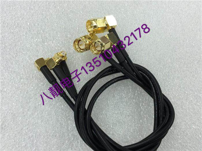 RF Test Line SMA SMP-JKW Radio Frequency Patch Cord SMP Mother Elbow Swivel SMA Male Elbow High Frequency Connecting Wire