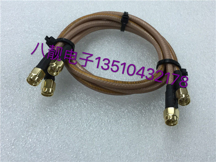 RF SMA-JJ imported RG142 double-layer silver-plated shielded wire SMA double male 50 ohm industrial grade SMA feeder