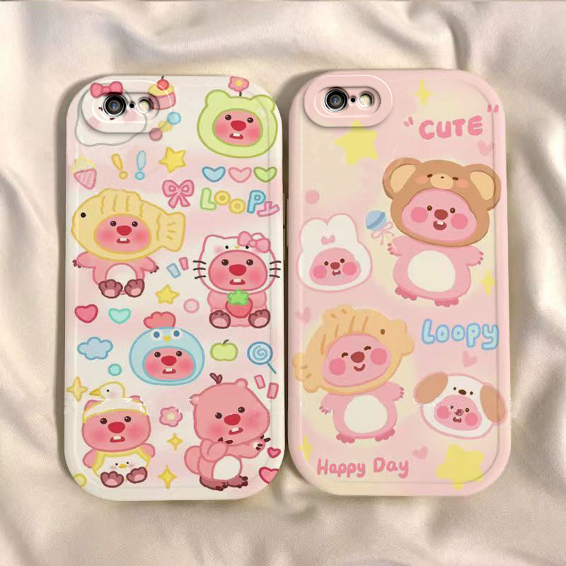 Suitable for Apple 6 Phone Case, Female Style, Cute 6 Plus New Model, Silicone Internet Celebrity iPhone 6S Plus High-Value Protective Cover, Flat Fruit Six 6 Cartoon Full-Cover Anti-Drop 6Sp Ultra-Thin Soft Case Trendy Brand