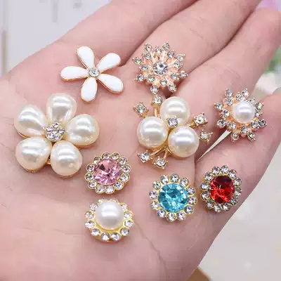 Pearl alloy drill disc flower plate flower heart flower flower flower diy and style ancient hair decoration flower heart decoration material accessories