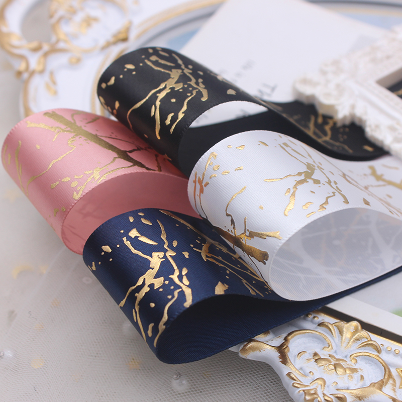 3 8cm wide bronzing branch crack ribbon ribbon handmade diy bar badge badge badge material