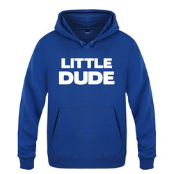 Fleece Men's Hooded Sweatshirt Customized LITTLE DUDE Letters Personalized Creativity AliExpress ຮູບແບບທີ່ນິຍົມ