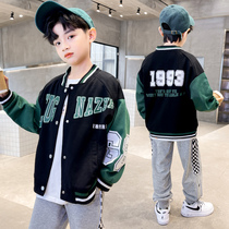 Boy Casual Baseball Suit Jacket 2022 Chunqiu New CUHK Childrens handsome Baby Ocean Gas jacket Fried Street Tide