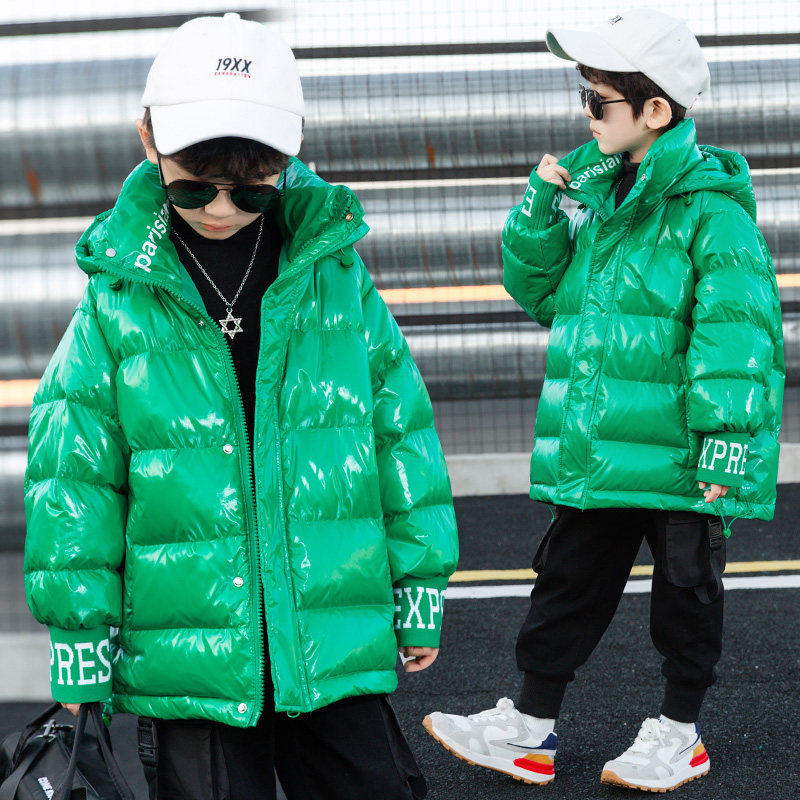 Boys brightly wash thin down jacket 2022 autumn and winter new childhood white duck duvet coat counter season