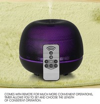 500ML large capacity metal grid housing essential oil incense machine ultrasonic humidifier plug-in electric incense lamp remote control