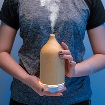 Mini home ultrasonic solid wood shell fragrant lavender essential oil humidifier fragrant lavender inserts electric smoked incense lamp stove