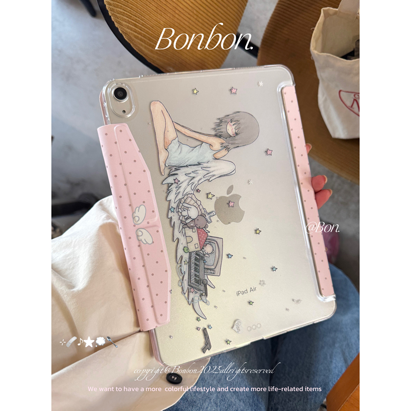 Bonbon 《Angel Island》 Illustration Collaboration~ Sweet Girl Comic Style Pencil Case Integrated Model 3+Y Original Design Air6 Protective Case Anti-Bend Ai4R56 Tablet Case Pro 11inch Bonbon 《Angel Island》 Illustration Collaboration~ Sweet Girl Comic Style Pencil Case Integrated Model 3+Y Original Design Air6 Protective Case Anti-Bend Ai4R56 Tablet Case Pro 11inch