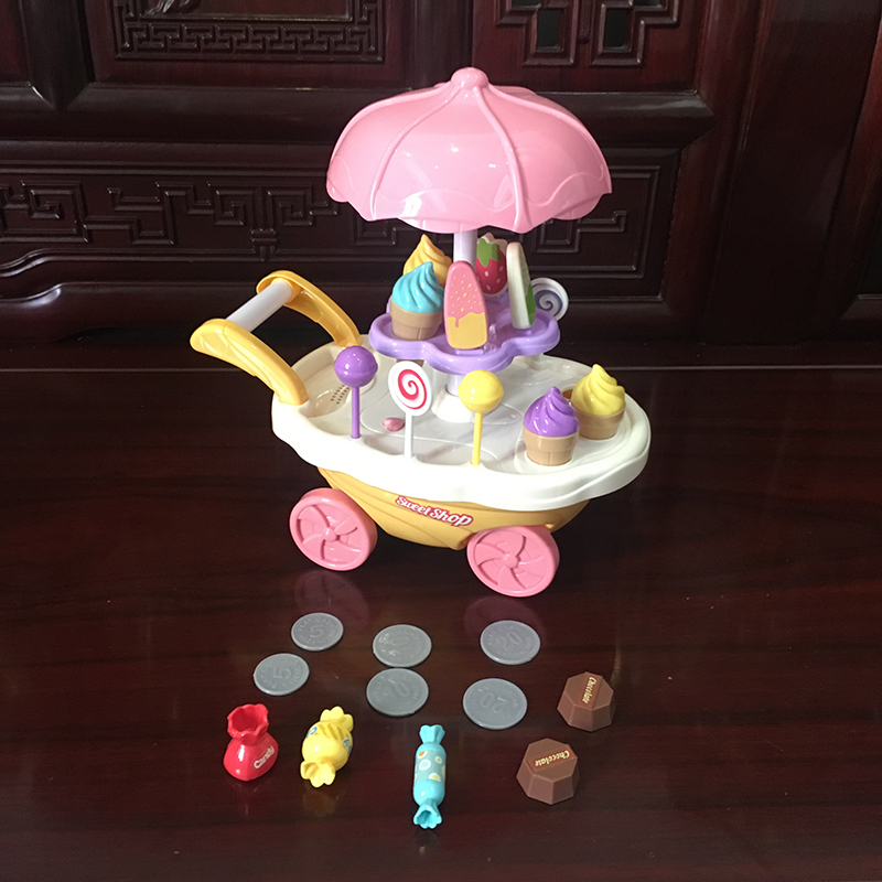 House Dessert Tower Đồ chơi trẻ em Mô phỏng Bánh Donuts Bộ bé trai và bé gái xe đồ chơi cho bé