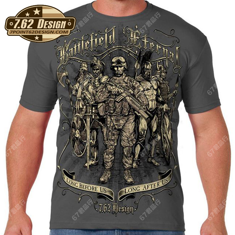 US 7.62 Design Tactical T-Shirt Immortal Warrior Outdoor Summer Army Fan Tactical Cotton Short Sleeve Men Recommended