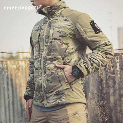 Emerson blue label conventional tactical windproof layer Autumn and winter slim fit men warm mid-layer cotton clothing