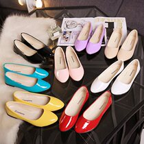 Korean Bean shoes womens 2020 Spring and Autumn flat single shoes shallow flat heel casual shoes non slip size womens shoes