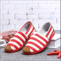 Spring new old Beijing cloth shoes womens shoes flat single shoes shallow mouth comfortable one pedal casual mother shoes work shoes