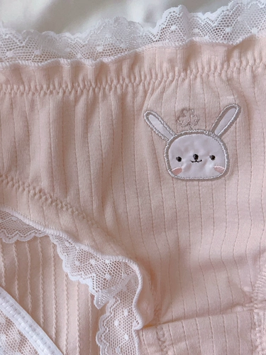 Розовое японское хлопковое нижнее белье, милая кукла, трусы, стиль Лолита, с вышивкой