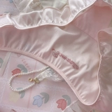 Милые сексуальные розовые штаны, нижнее белье, стиль Лолита, с вышивкой