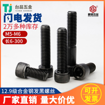 M5M6 Pengchi 12 Grade 9 alloy steel cylindrical head hexagon socket screw Cup head bolt black cylindrical head Cup head