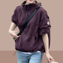 Eurocargo Submachine Lady Short Coat 2024 Spring Autumn Season New Loose Bursting With Cap Double Zipper Sportsweaters