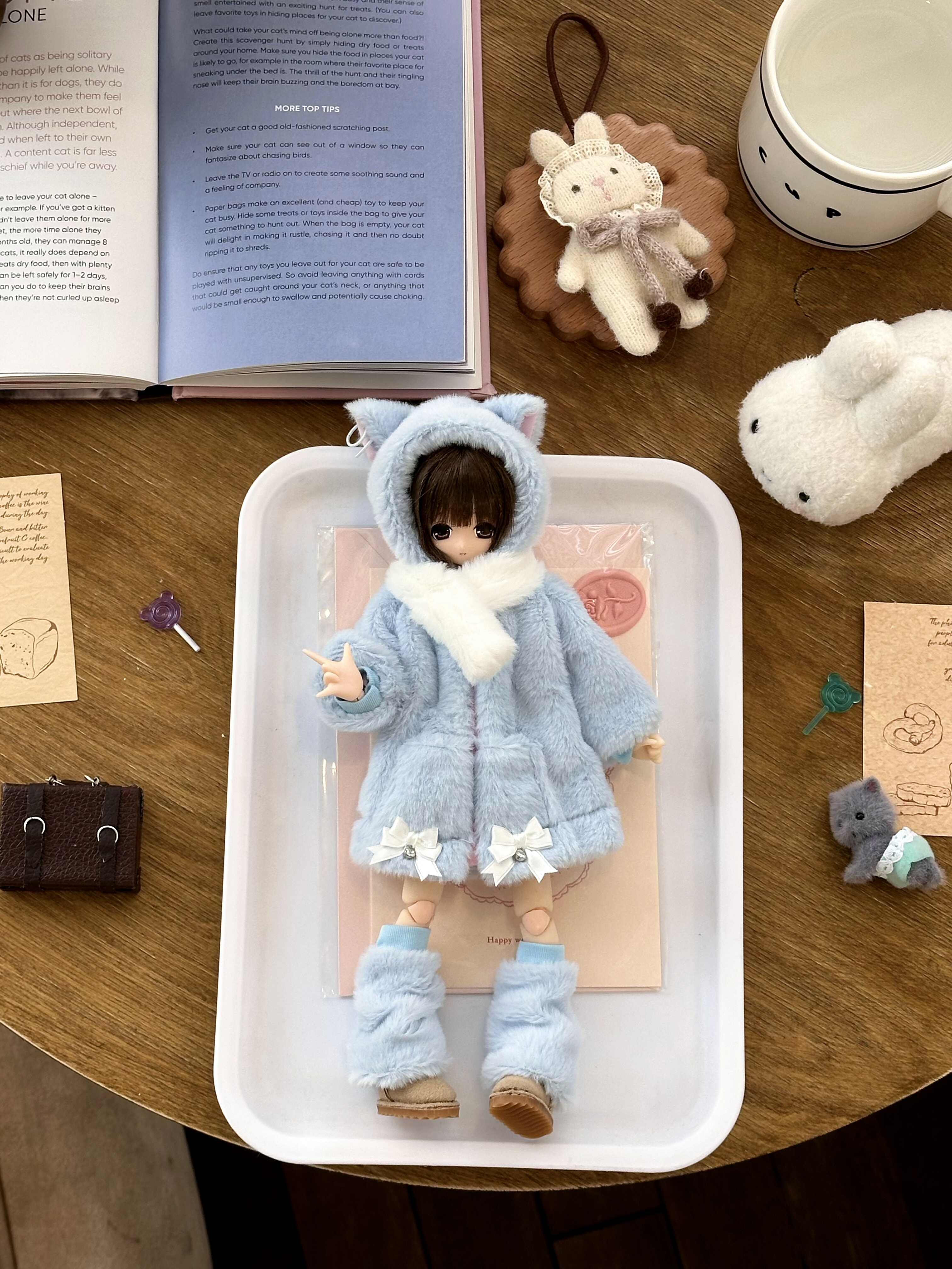 Одежда для кукол BJD （菜包猪肉铺）ob24 p20 azone 娃衣套装 奶芙喵团团