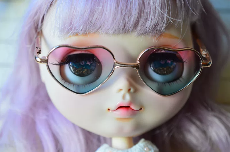 Кукла Blythe маленькая тканьная povz pullip может подарить очки очки в виде сердца любви