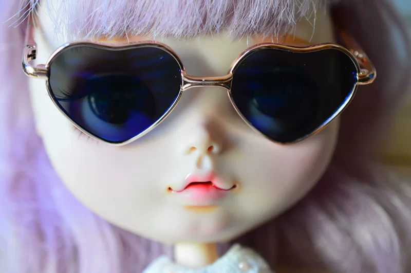 Кукла Blythe маленькая тканьная povz pullip может подарить очки очки в виде сердца любви