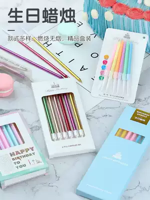 Birthday Candles Crystal Colored Threaded Candles Creative Party Smoke Candles Bake Cake Decorate Candles Gold