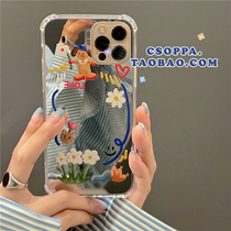 Fresh makeup mirror for iPhone 13 12 pro max Apple 11 mobile phone case x x cute 8p full package
