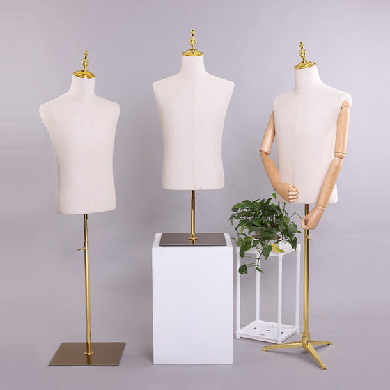 
Model props men's half-body table model high-end clothing store suit dress display display window fake people table rack