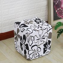 Chair cover household stool cover cotton and linen square stool cover round stool cover piano stool cover makeup stool cover European custom-made