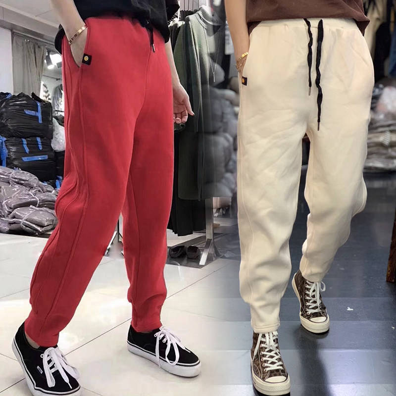 European Station Spring Summer Festival Dress 2021 New Tide Han Version 100 Hitch Easy Harun Straight Barrel Casual Sports Long Pants Children