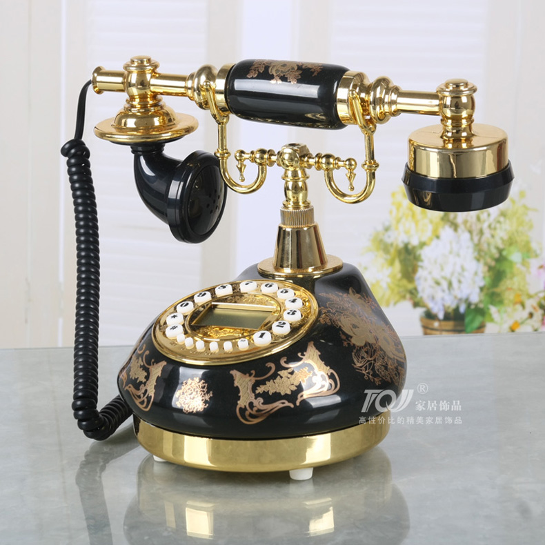 TQJ creative fashion home antique telephone set net red European style office old-fashioned living room fixed retro landline