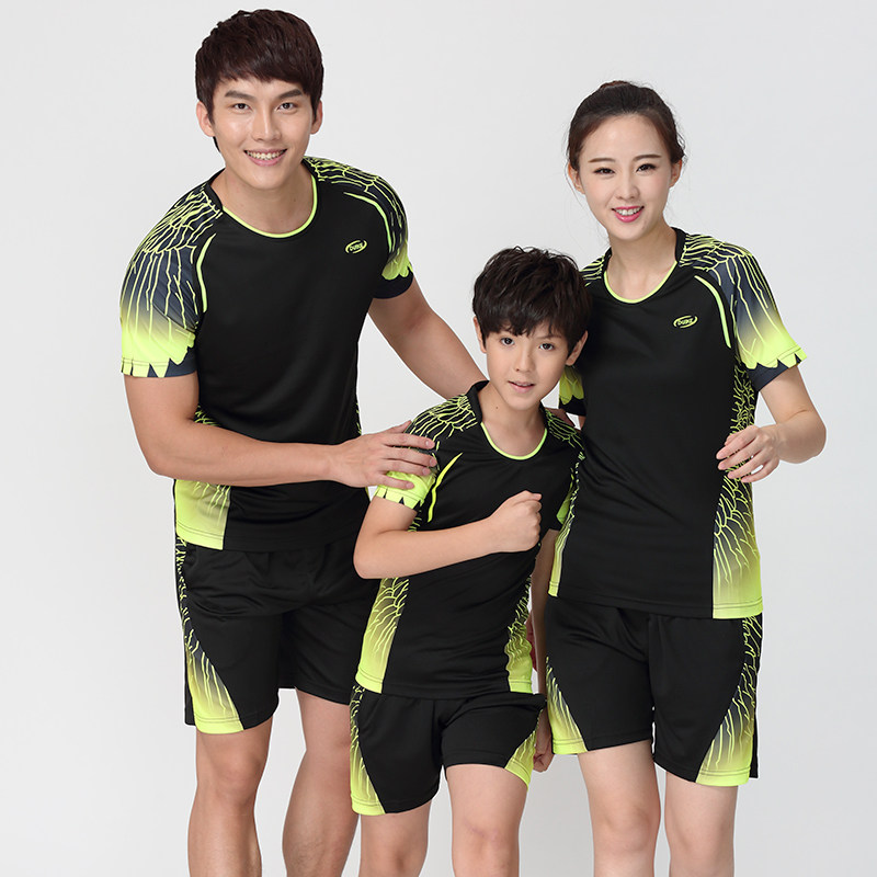 Children's short-sleeved shorts Volleyball tennis badminton suit Men's and women's football basketball training suit Table tennis suit suit