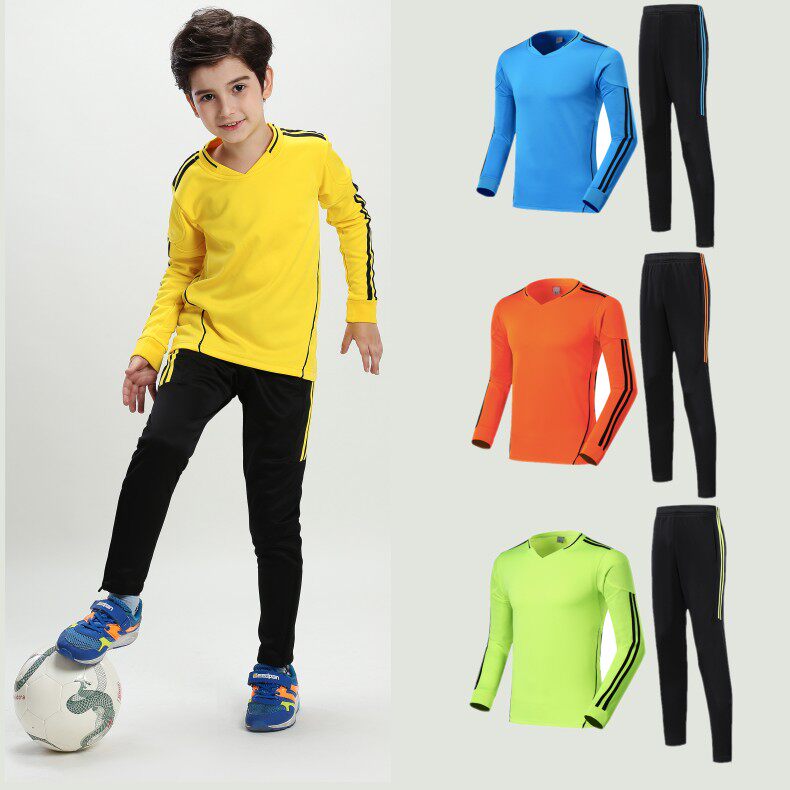 Children's football training suit Long sleeve suit Boys suit jacket Primary school training ball suit Winter jacket