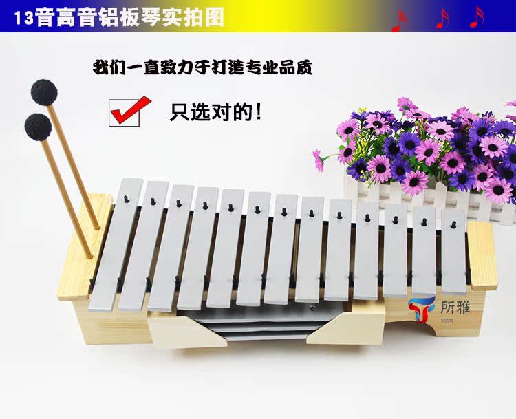Tone redwood xylophone trường trung học bass xylophone nhôm tấm đàn piano Orff bộ gõ nhạc cụ 13 loa piano - Nhạc cụ phương Tây kèn saxophone