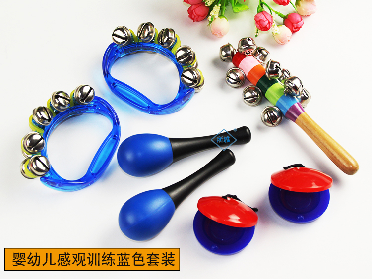 Orff Children's Musical Instrument Set Kindergarten Infant Sensory Visual Training Toy Set Sandhammer Rattle