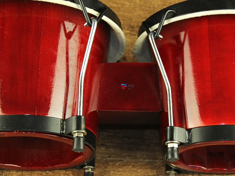 Trống trống Bango trống châu Phi BONGO trống Bangko trống bongo6 inch +7 inch với khung nhạc cụ - Nhạc cụ phương Tây