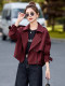 Women's Short Coat 2025 Spring New Fashion Loose Casual Ancora Red Short Trench Coat with Suit Collar